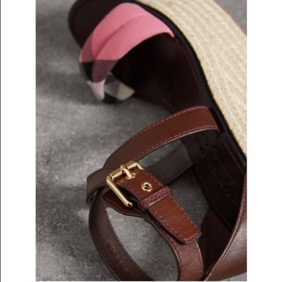 Burberry Platform Espadrille Wedge Sandals ! - Picture 3 of 8